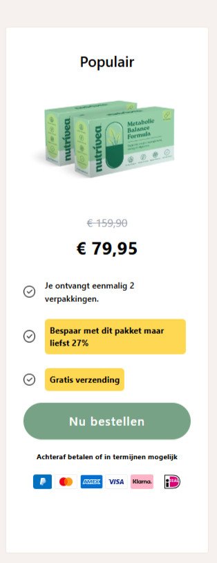 Nutrivea Populair — 2 doosjes, 120 capsules